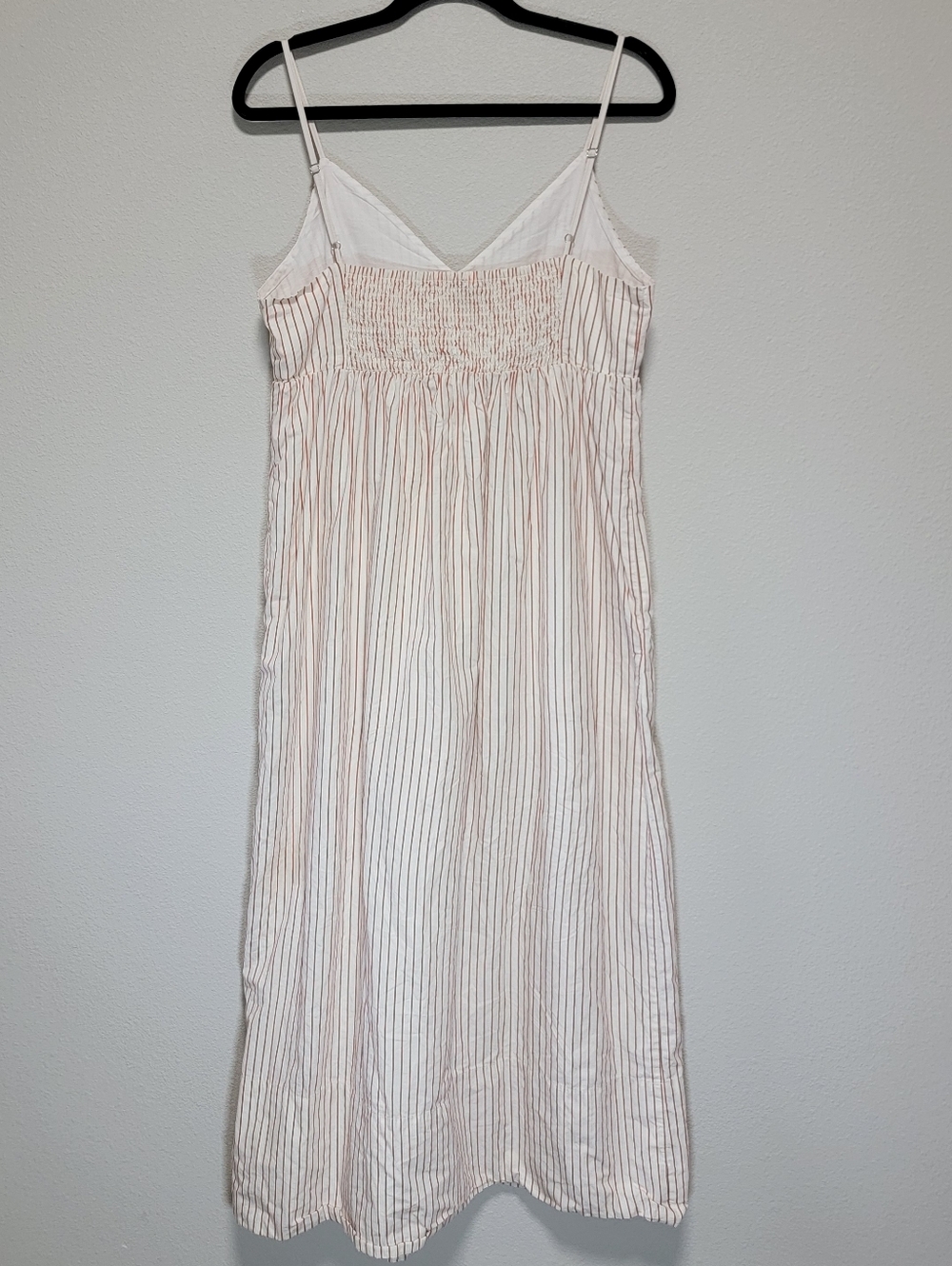 Quince Organic Cotton Sleeveless Maxi Terracotta Stripe Dress - Picture 8 of 9